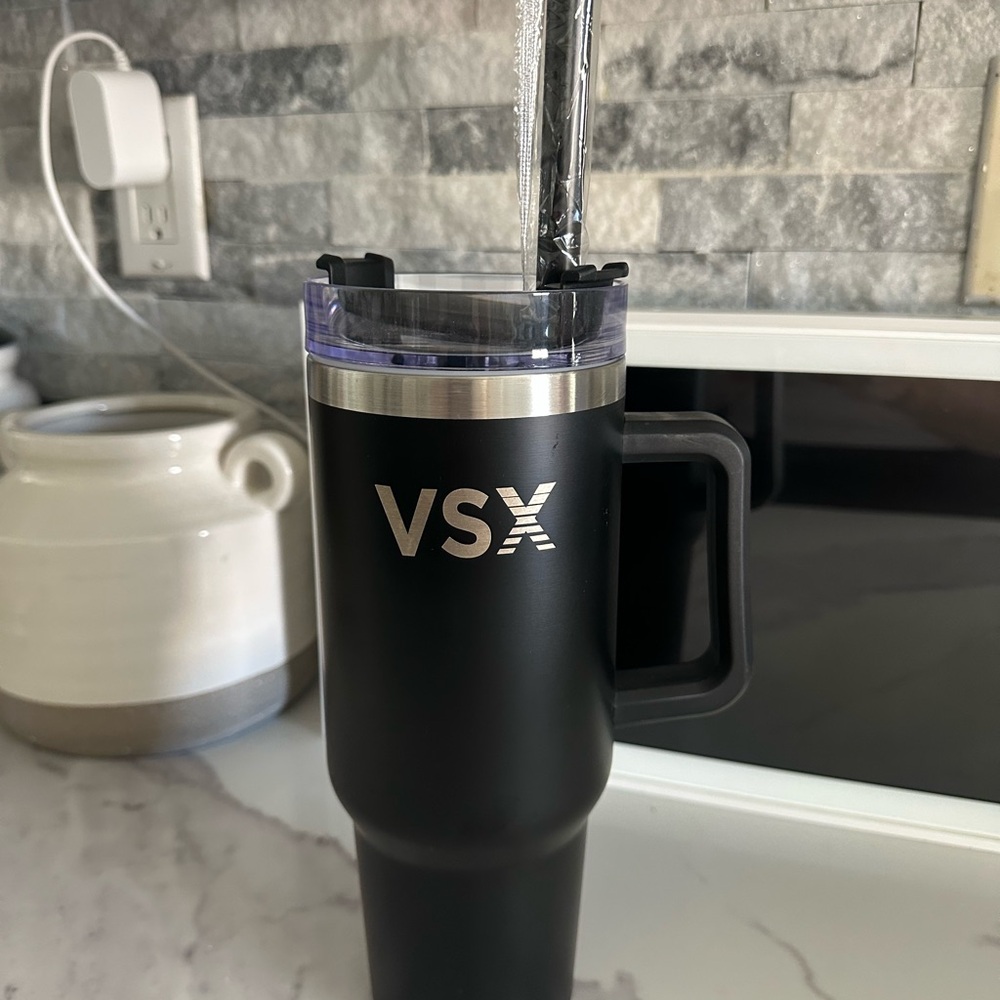 VSX Matte Black Tumbler with Handle